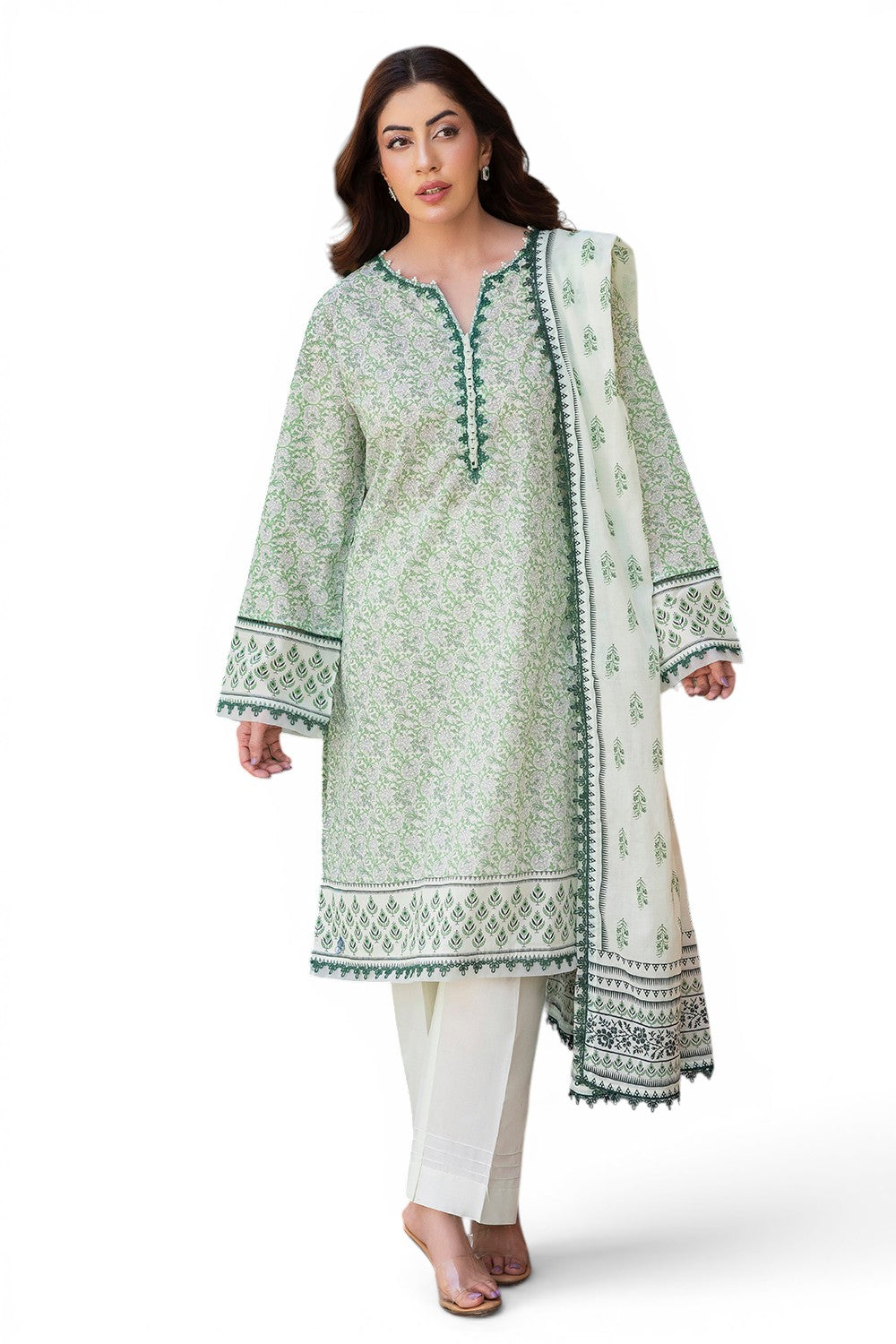 3 Piece Printed Suit