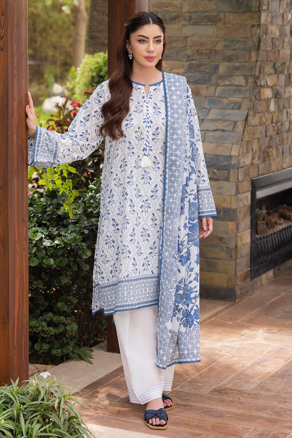 3 Piece Printed Suit