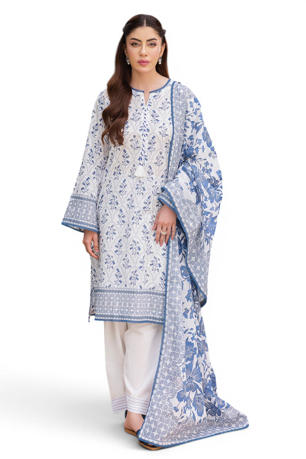 3 Piece Printed Suit