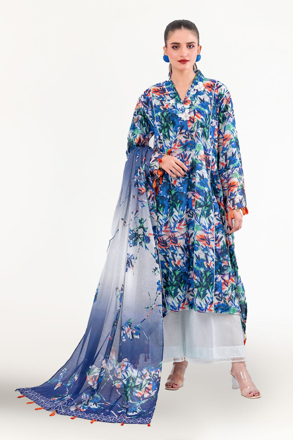 3 Piece Unstitched Printed Lawn Suit