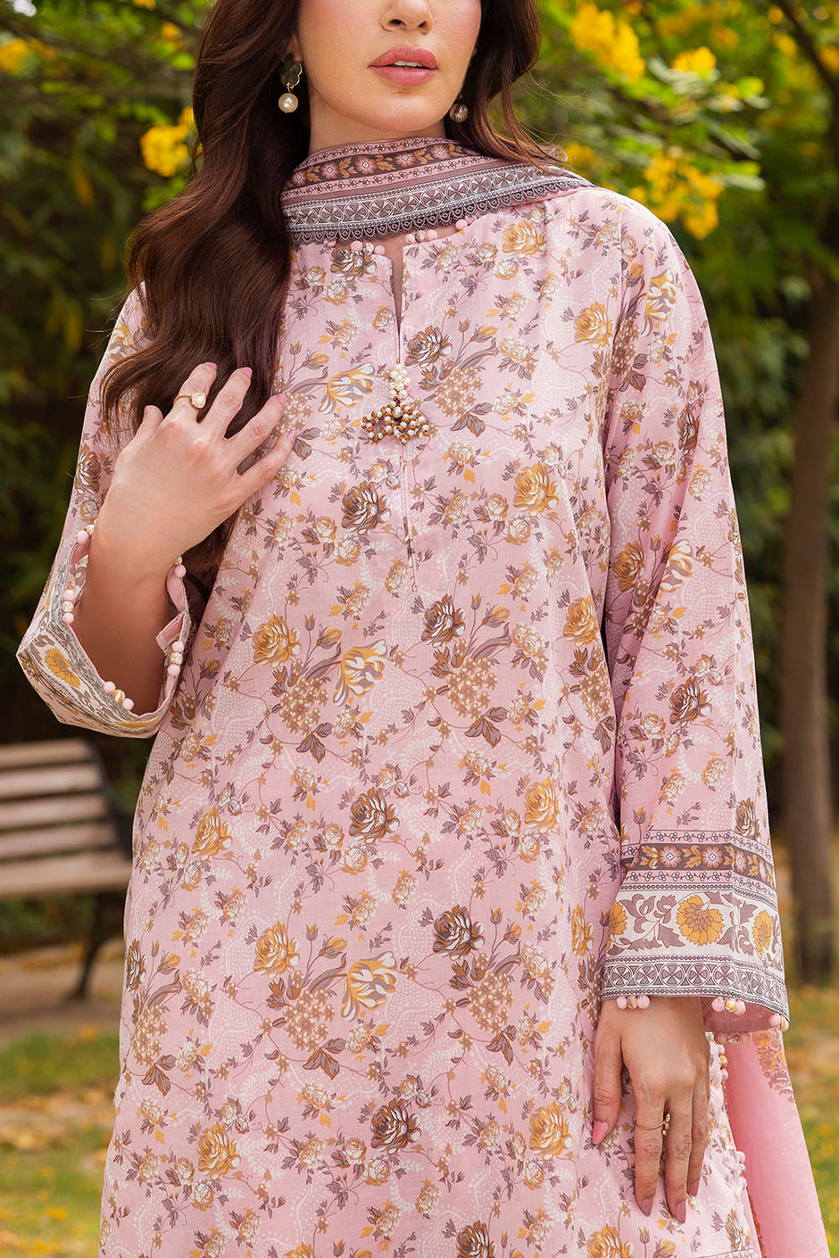 3 Piece Printed Suit