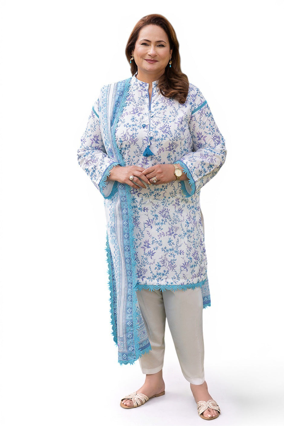 3 Piece Printed Suit