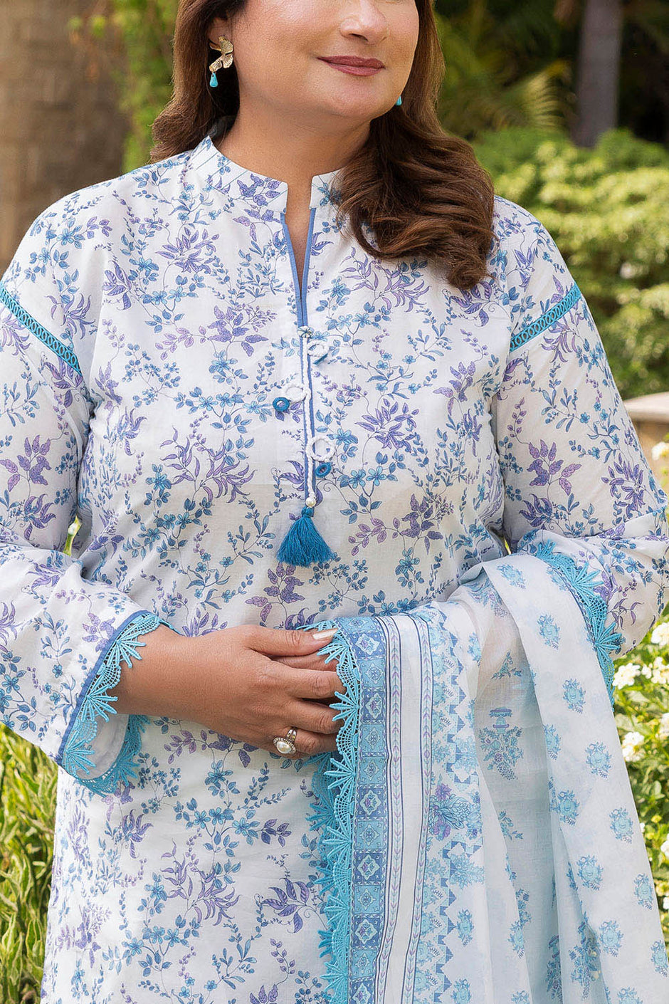 3 Piece Printed Suit