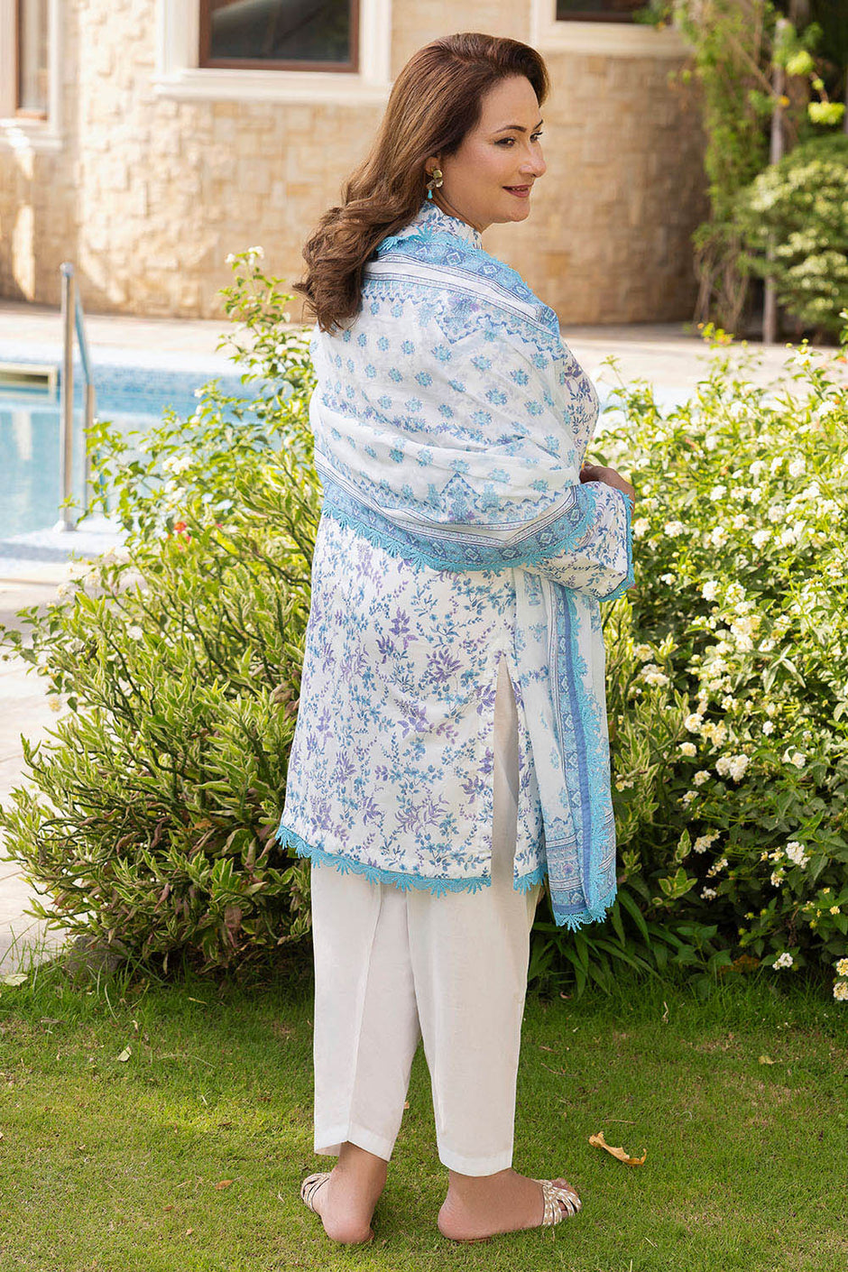 3 Piece Printed Suit