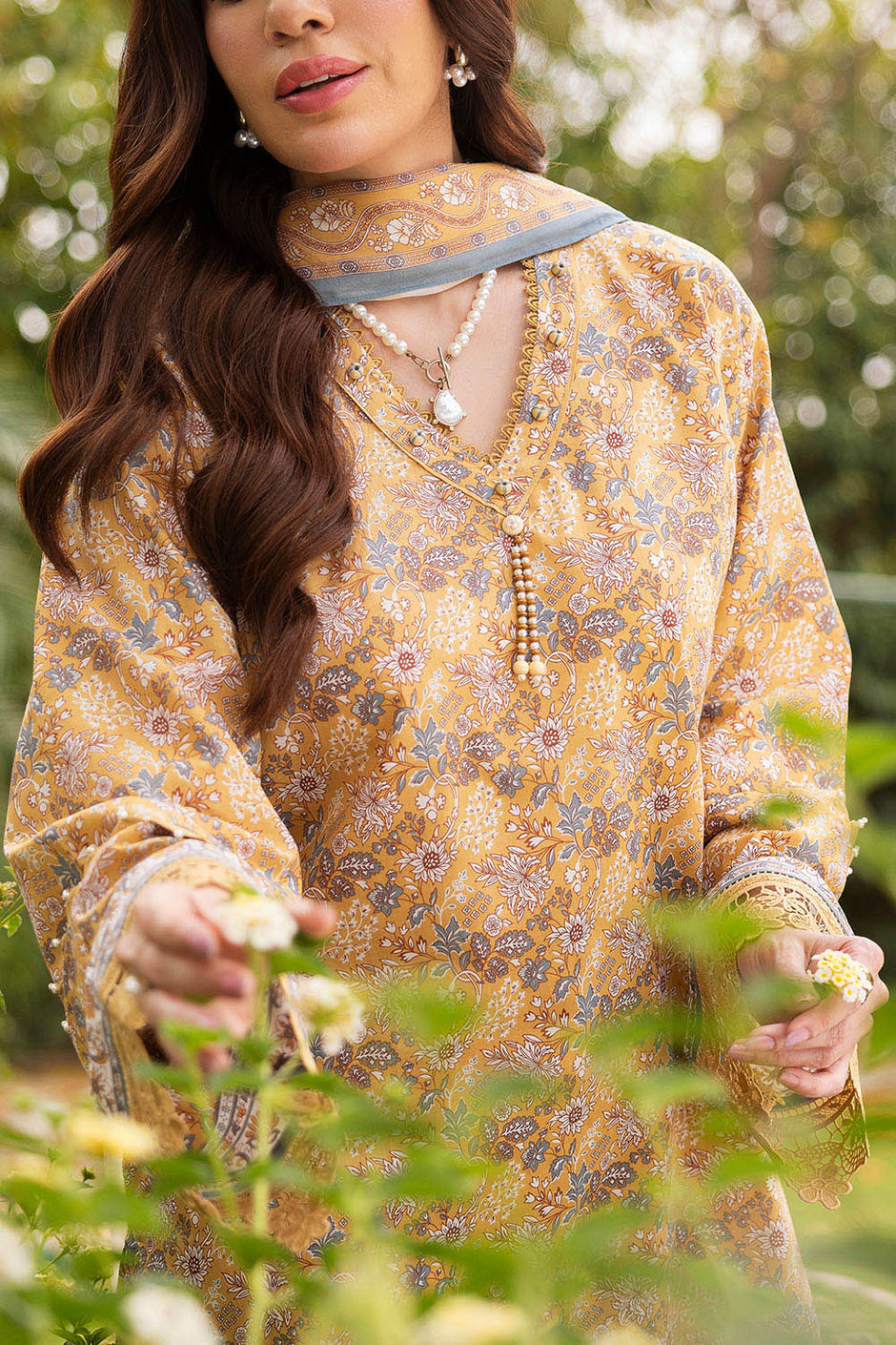 3 Piece Printed Suit