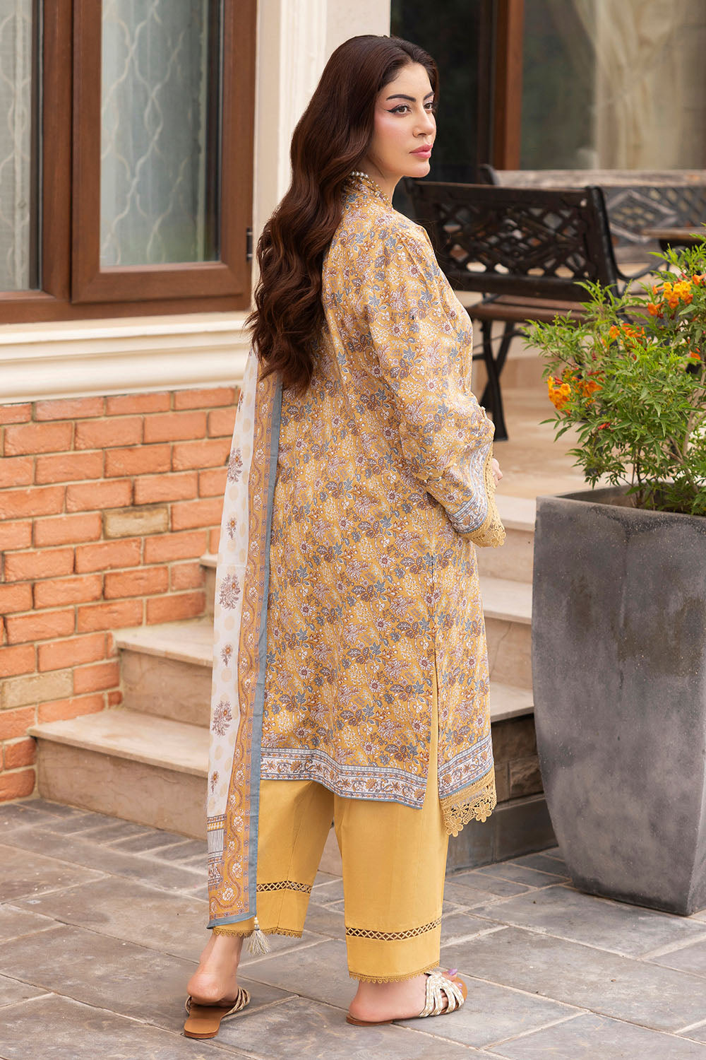 3 Piece Printed Suit