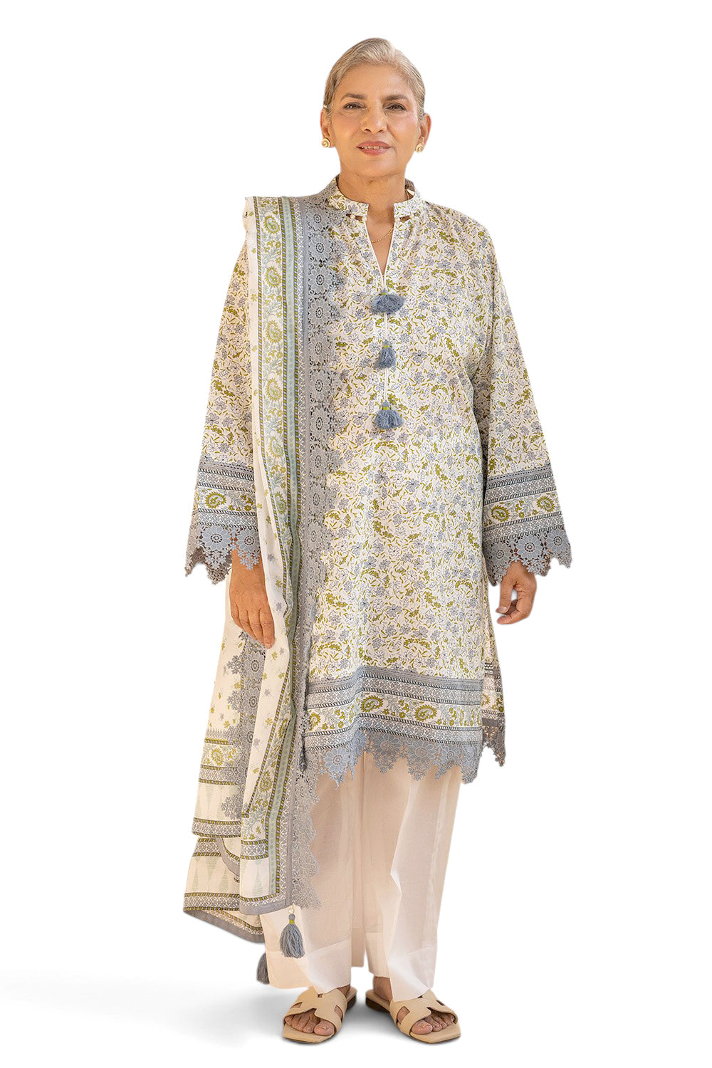 3 Piece Printed Suit