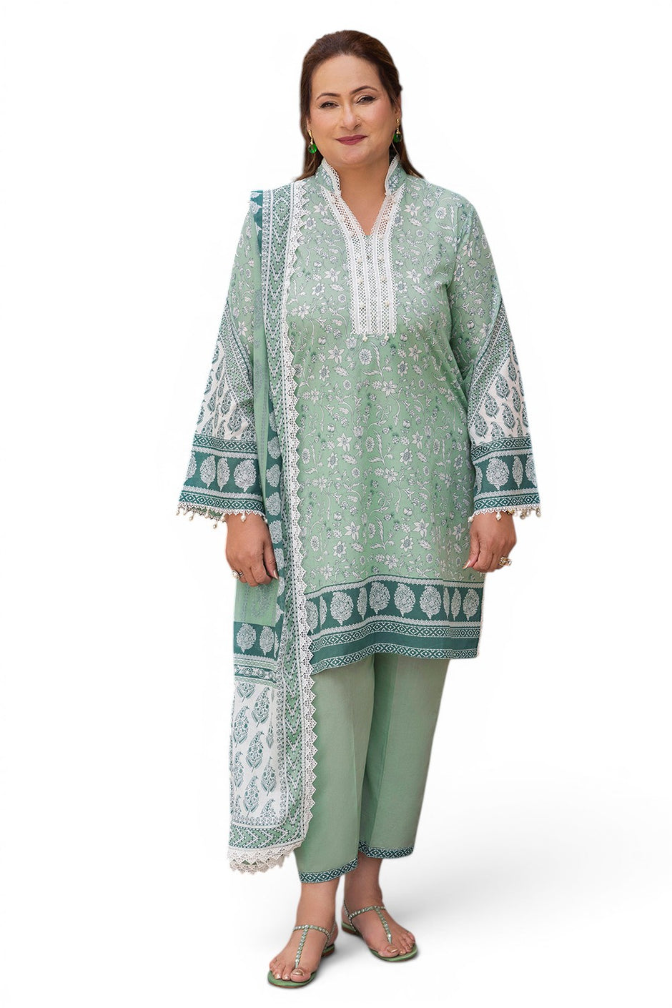 3 Piece Printed Suit