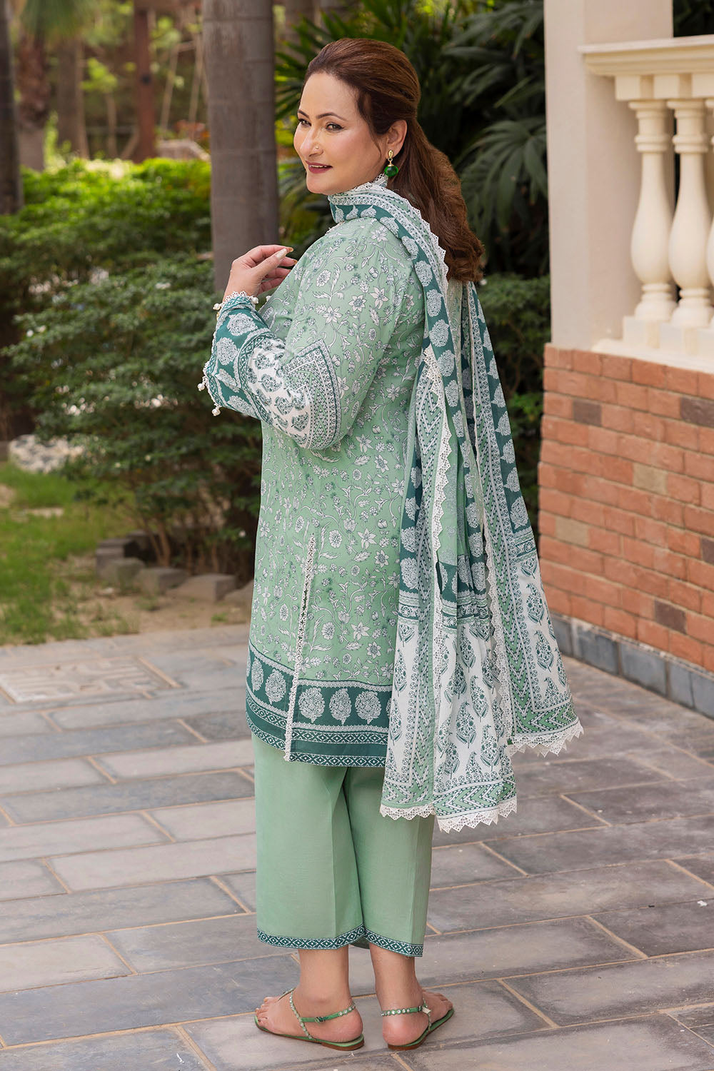 3 Piece Printed Suit