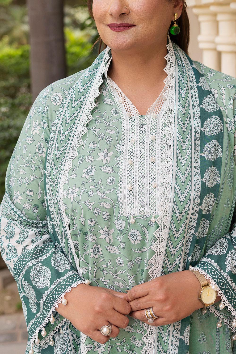 3 Piece Printed Suit