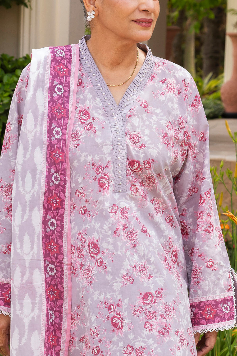 3 Piece Printed Suit