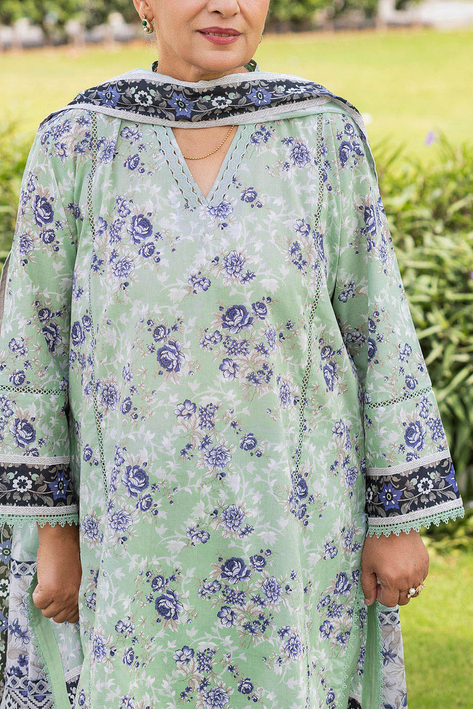 3 Piece Printed Suit