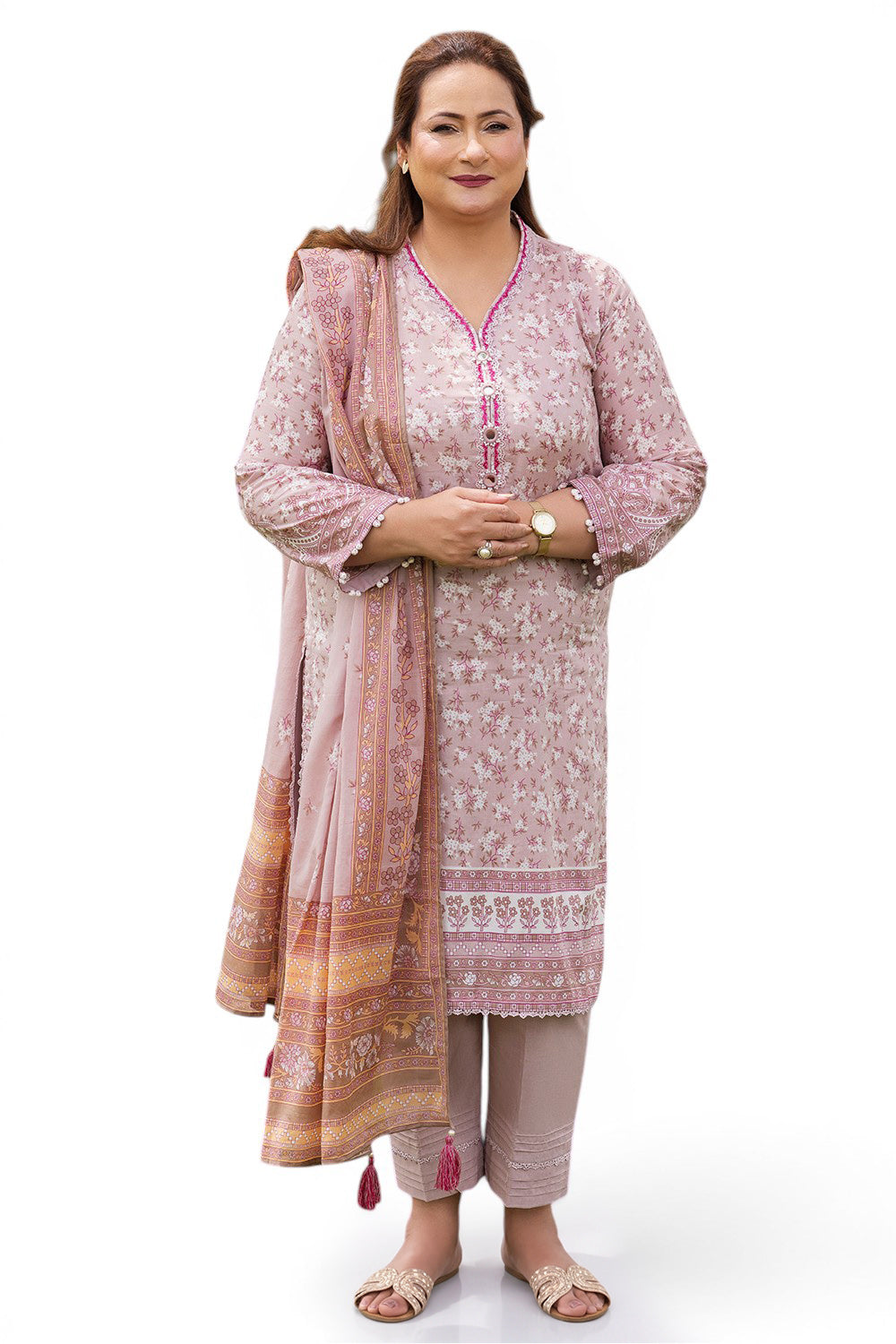 3 Piece Printed Suit