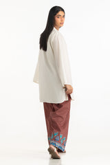 Cambric Dyed Shirt And Printed Shalwar With Embroidered IPST-55288