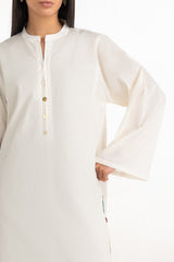 Cambric Dyed Shirt And Printed Shalwar With Embroidered IPST-55288