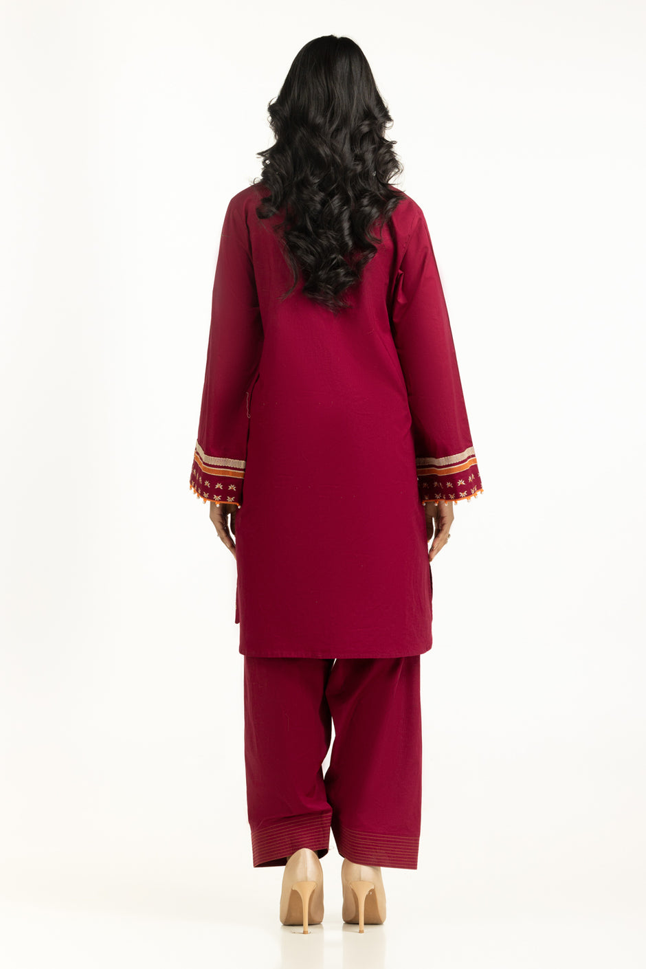 Cambric Embroidered Co-Ord Set