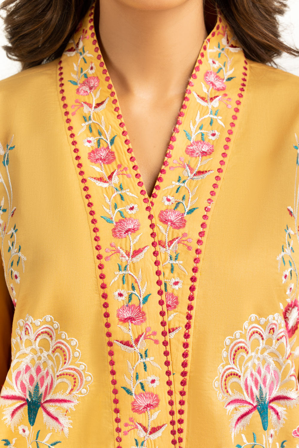 Cambric Embroidered Co-Ord Set IPST-55079