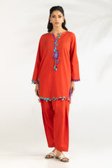 Cambric Embroidered Co-Ord Set IPST-77101