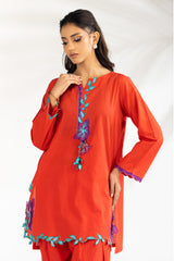 Cambric Embroidered Co-Ord Set IPST-77101