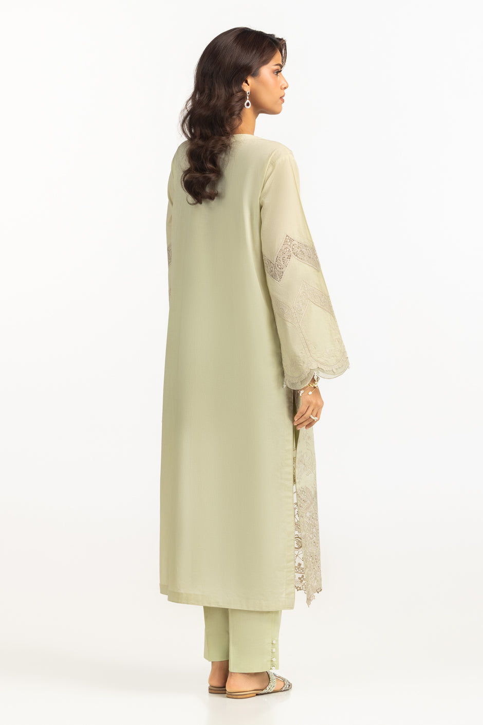 Cambric Embroidered Co-Ord Set