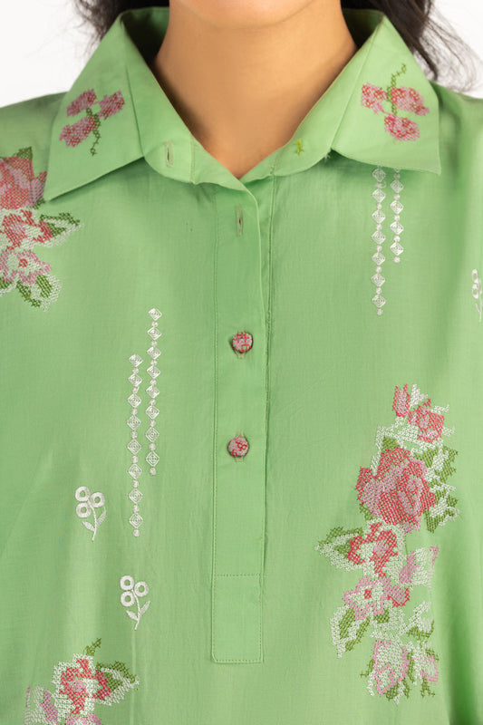 Cambric Embroidered Co-Ord Set IPST-77209