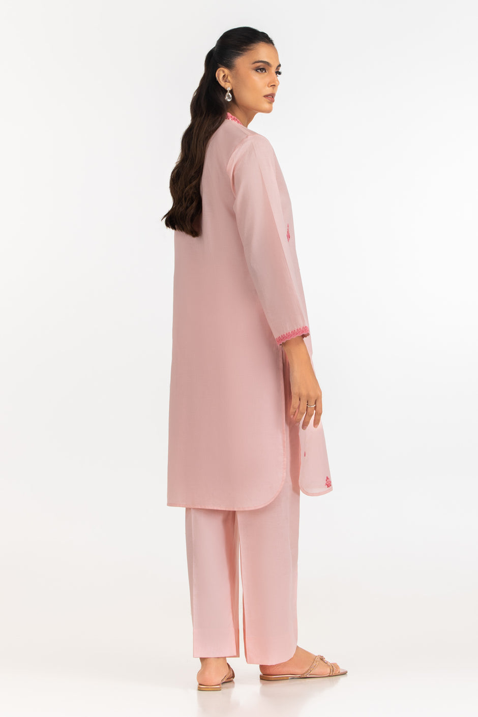 Cambric Embroidered Co-Ord Set