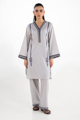 Cambric Embroidered Co-Ord Set IPST-77348