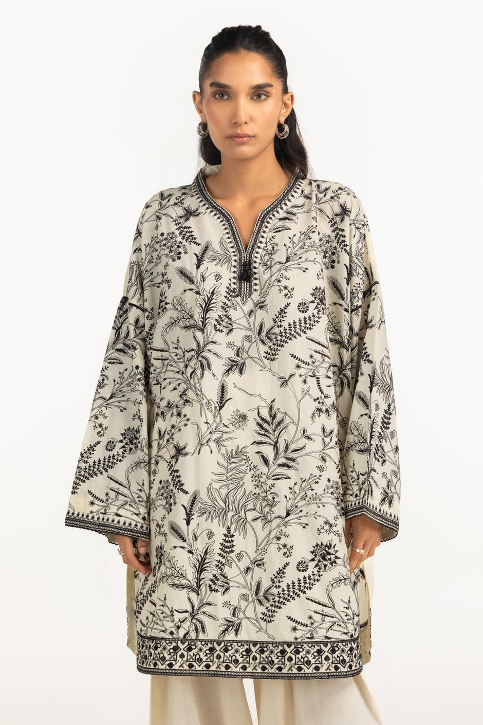 Cambric Embroidered Co-Ord Set