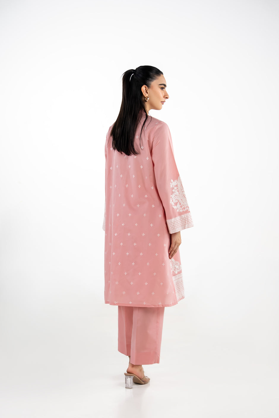 Cambric Embroidered Co-Ord Set