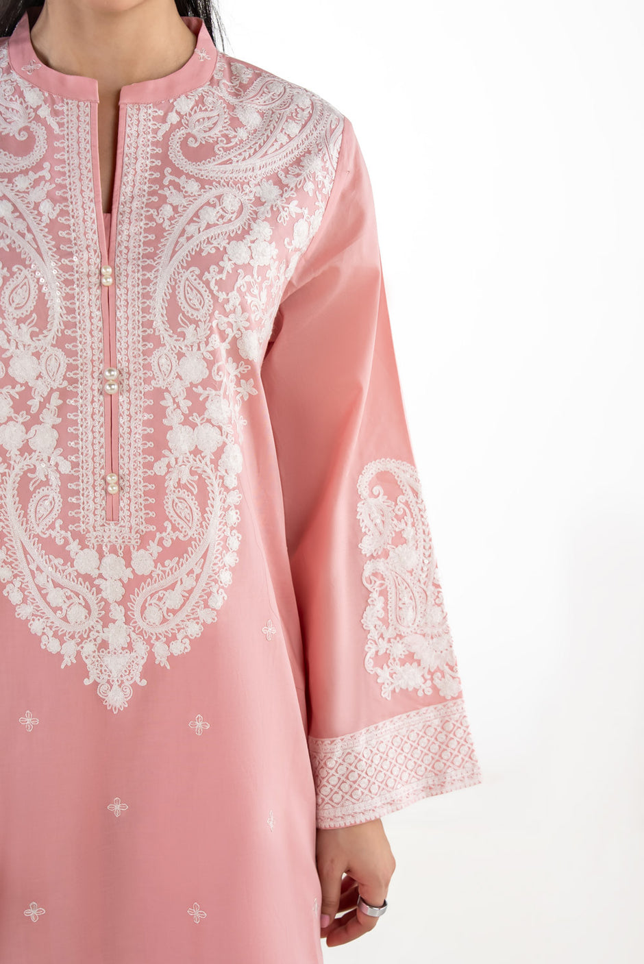 Cambric Embroidered Co-Ord Set
