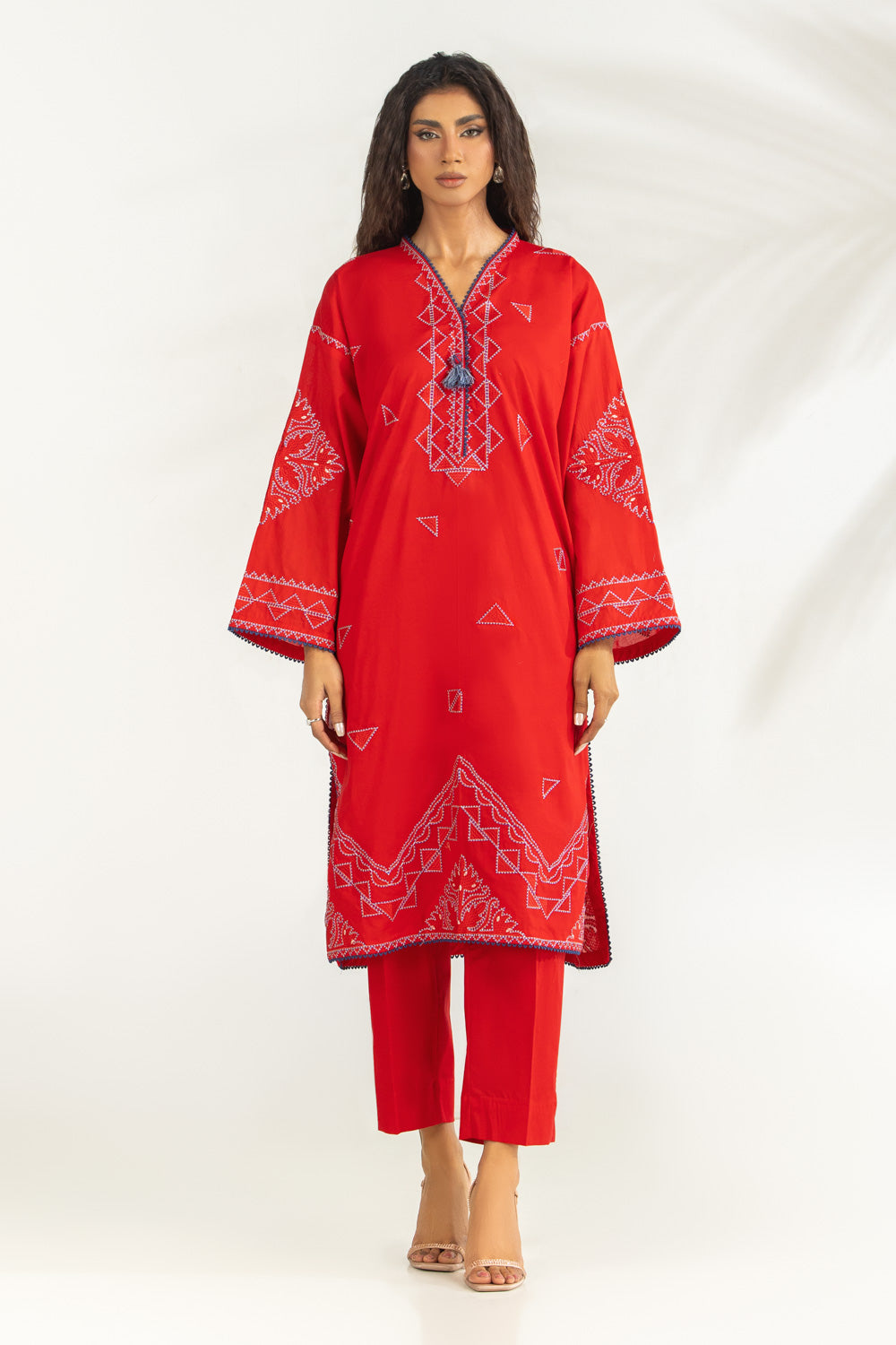 Cambric Embroidered Co-Ord Set IPST-77478