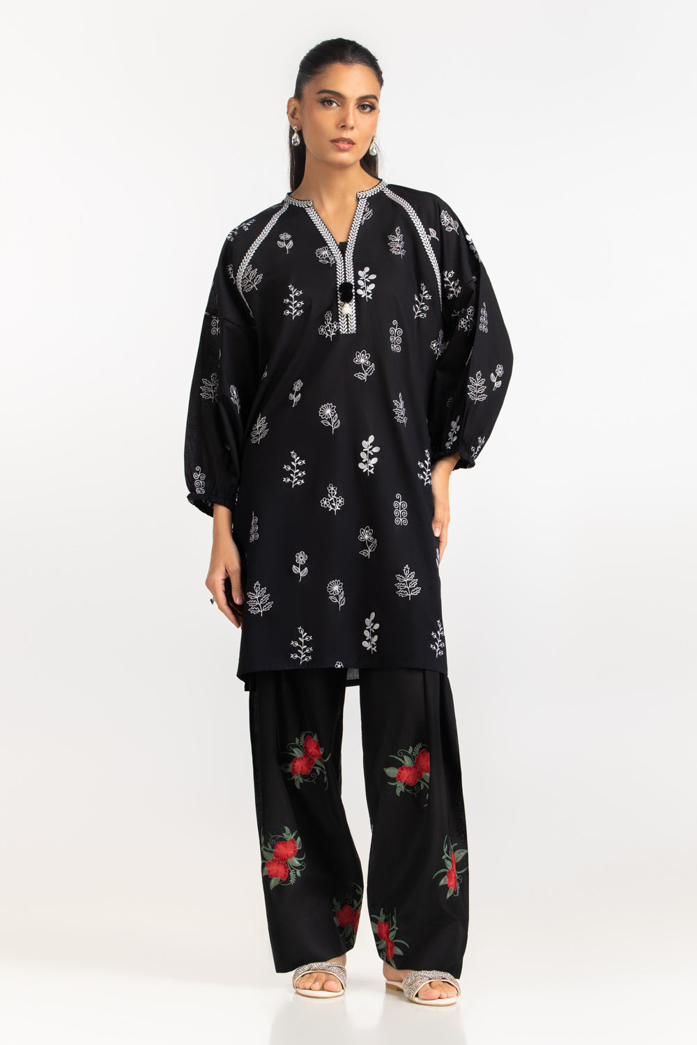 Cambric Embroidered Co-Ord Set IPST-77480