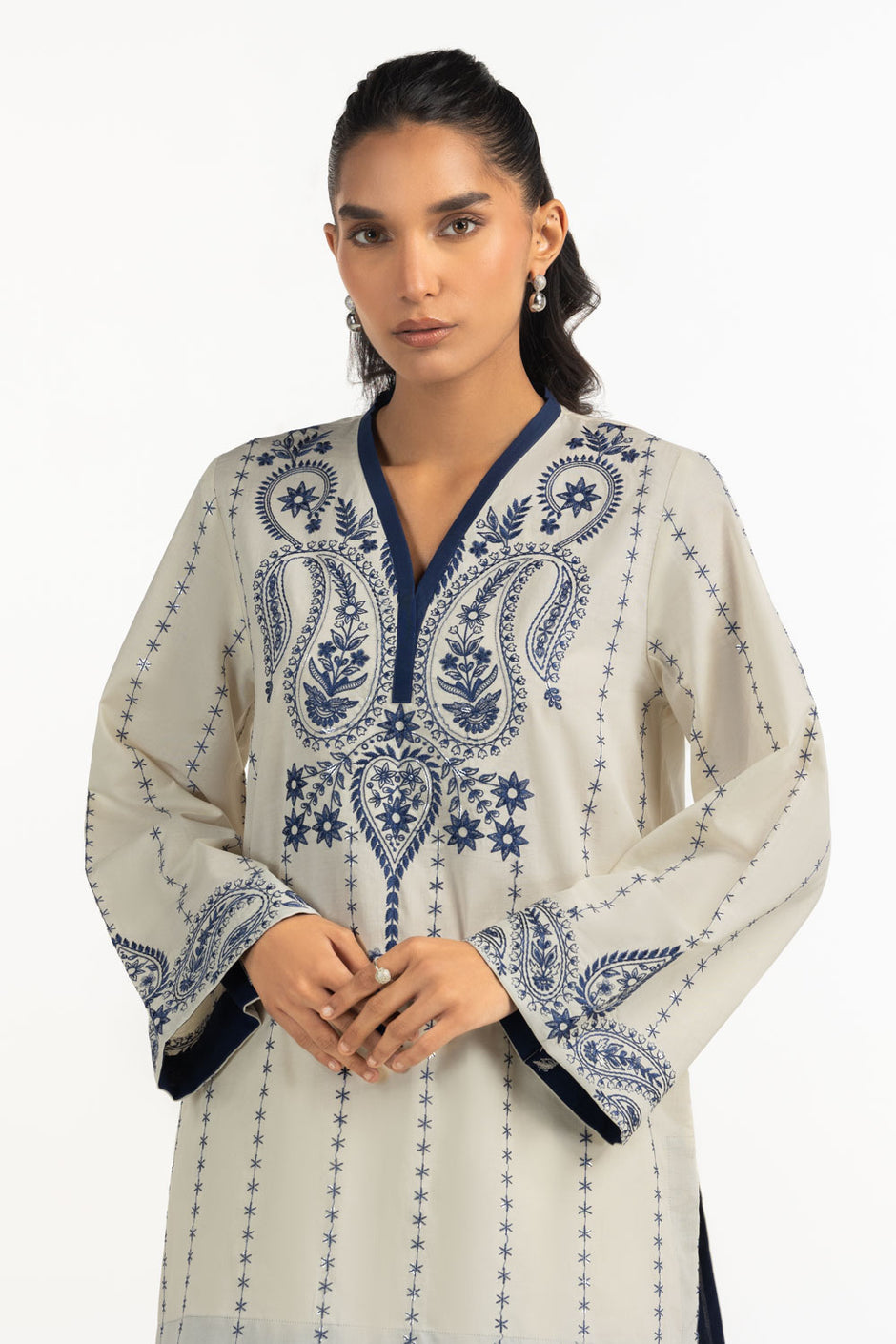 Cambric Embroidered Co-Ord Set