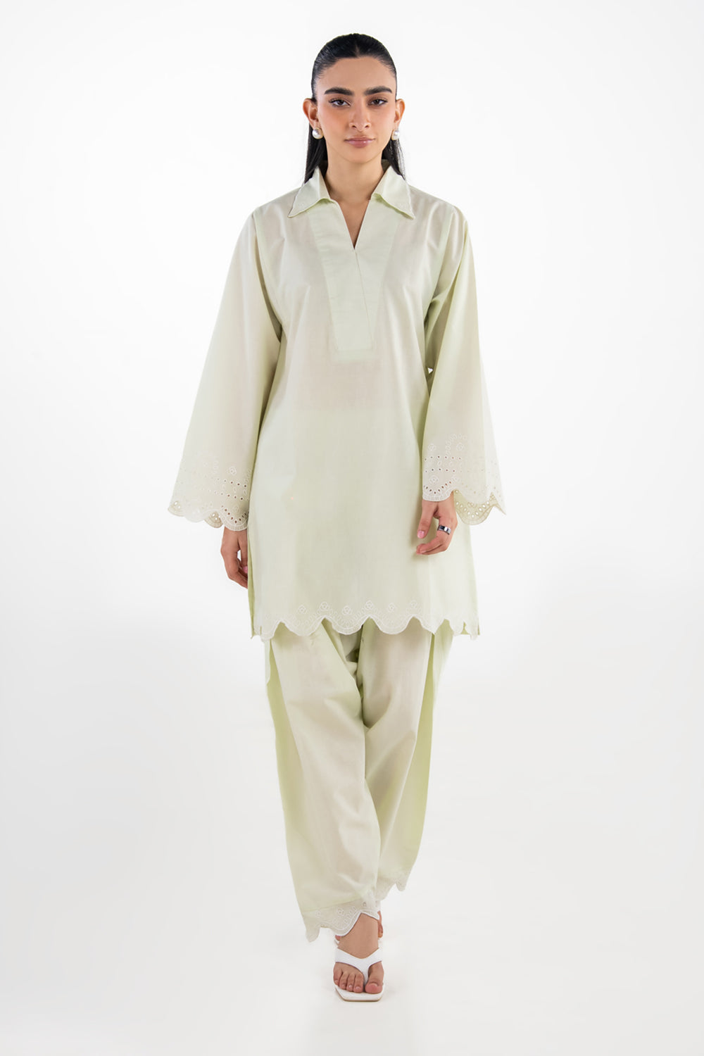 Cambric Embroidered Co-Ord Set IPST-77518