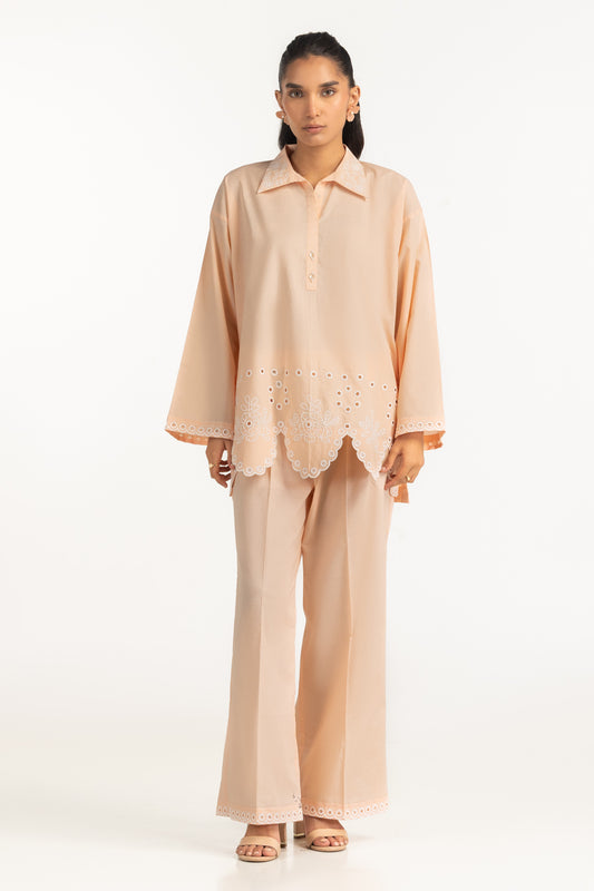 Cambric Embroidered Co-Ord Set IPST-77520