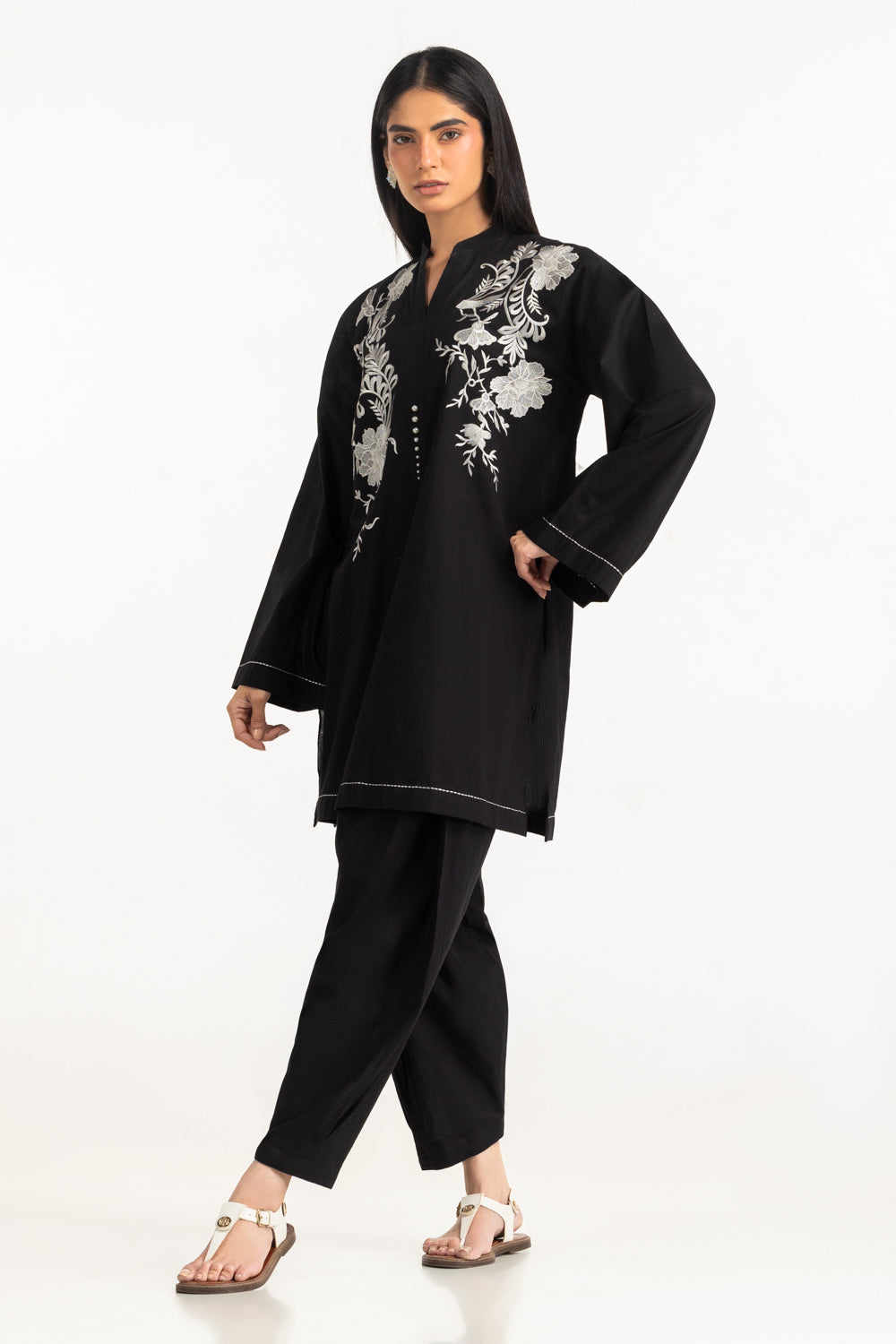 Cambric Embroidered Co-Ord Set IPST-77537