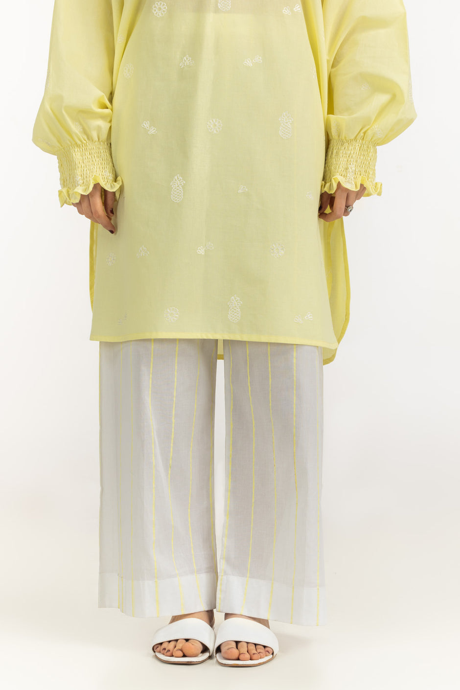 Cambric Embroidered Co-Ord Set