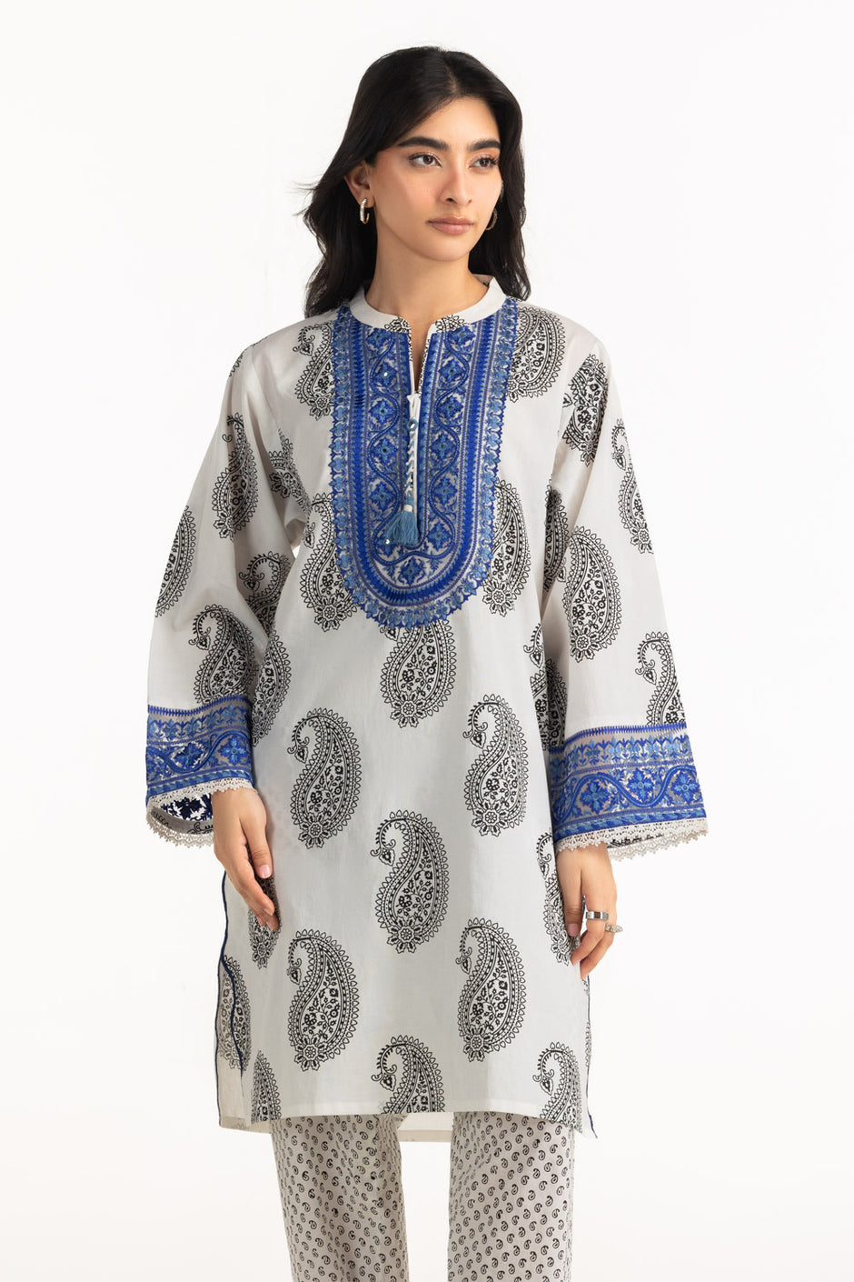 Cambric Embroidered Co-Ord Set