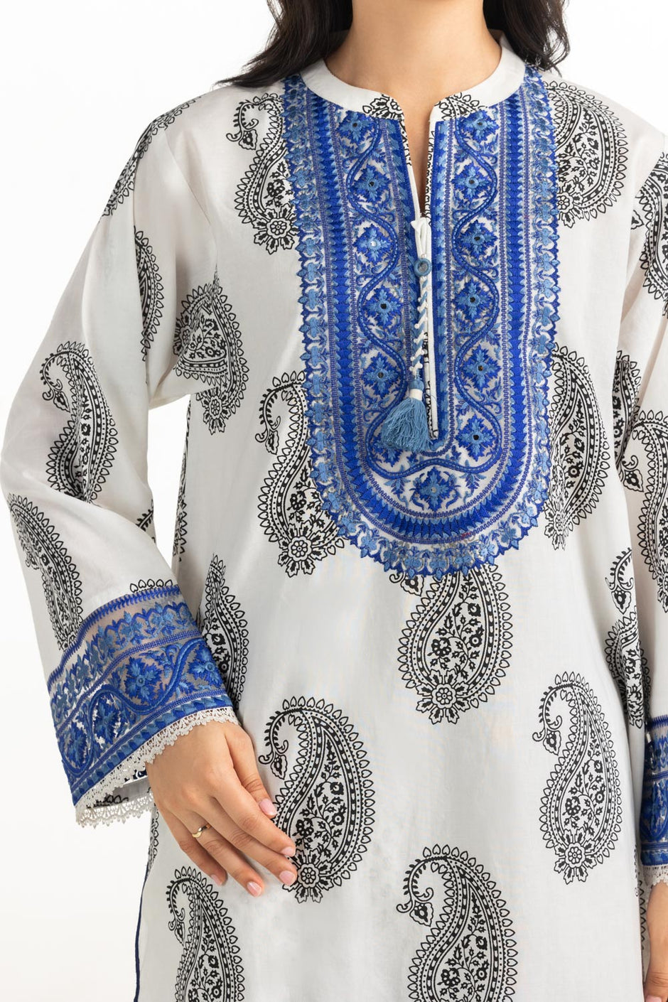 Cambric Embroidered Co-Ord Set