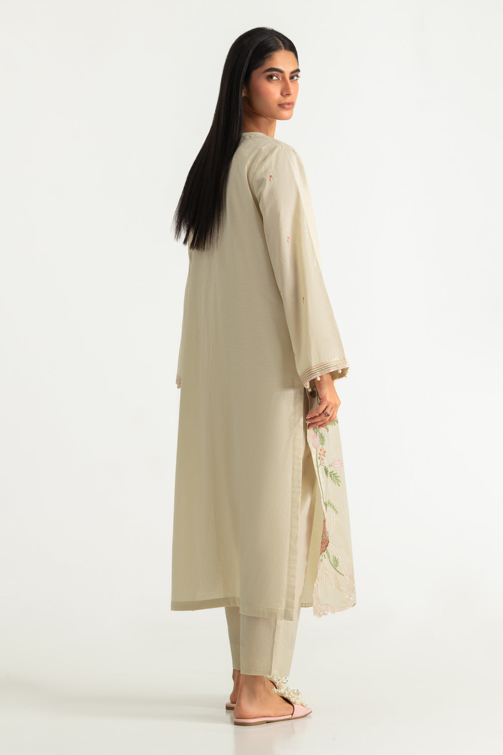 Cambric Embroidered Co-Ord Set