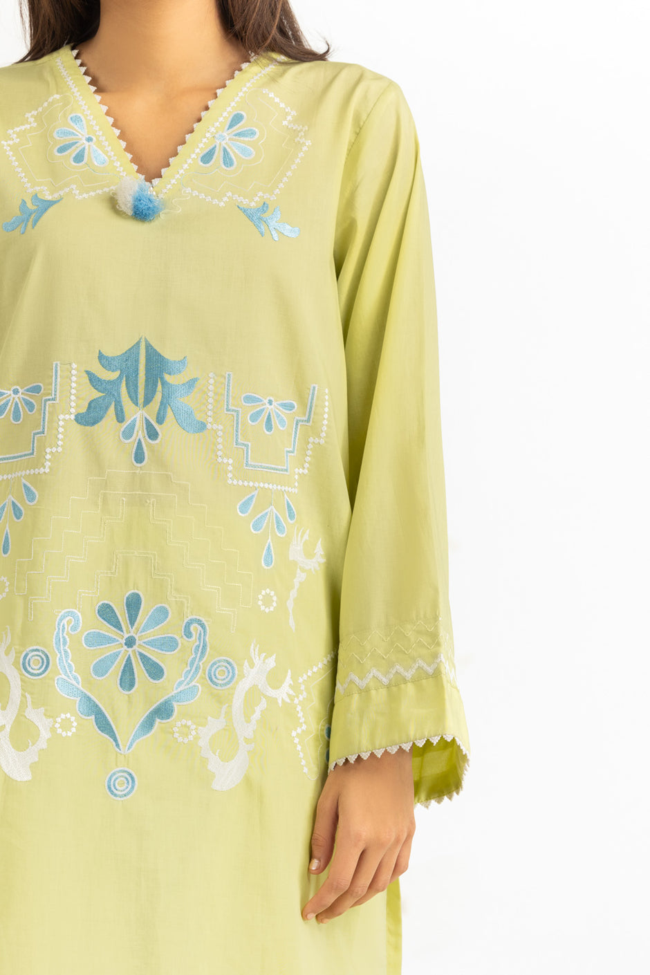 Cambric Embroidered Co-Ord Set IPST-77697