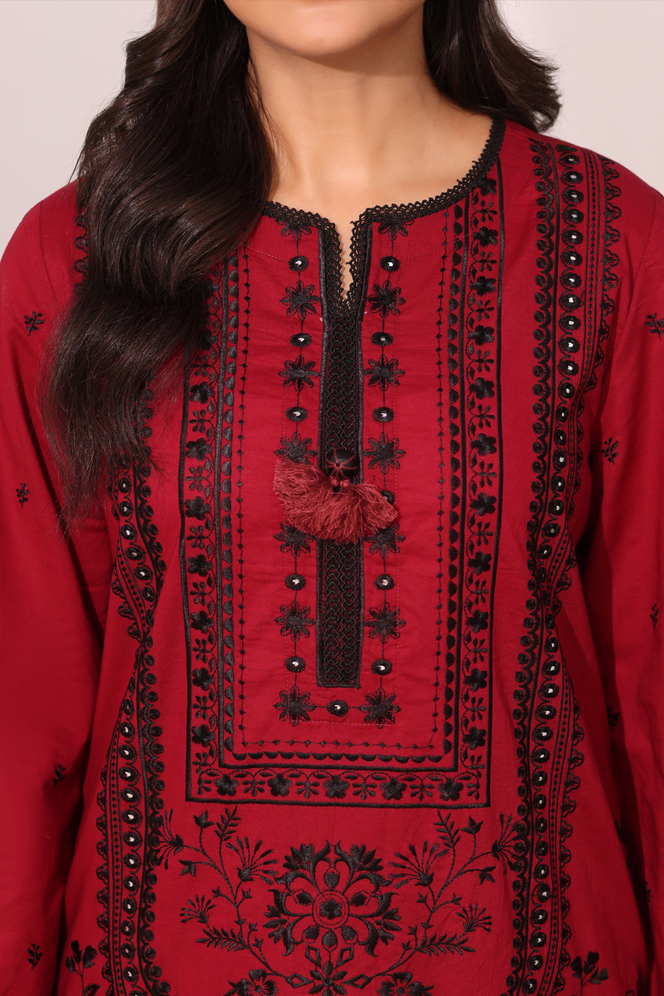 Cambric Embroidered Co-Ord Set