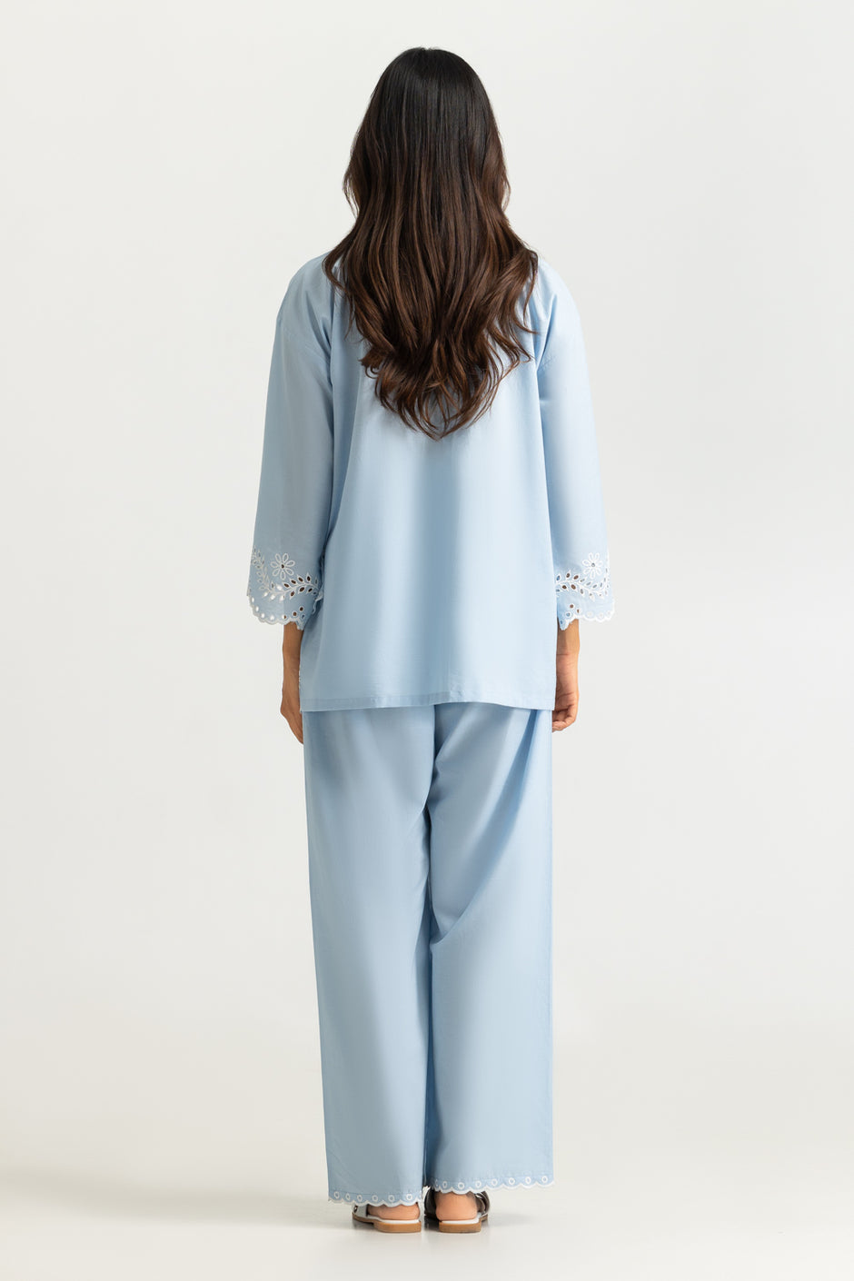 Cambric Embroidered Co-Ord Set