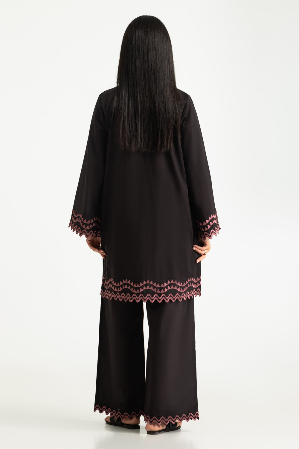 Cambric Embroidered Co-Ord Set