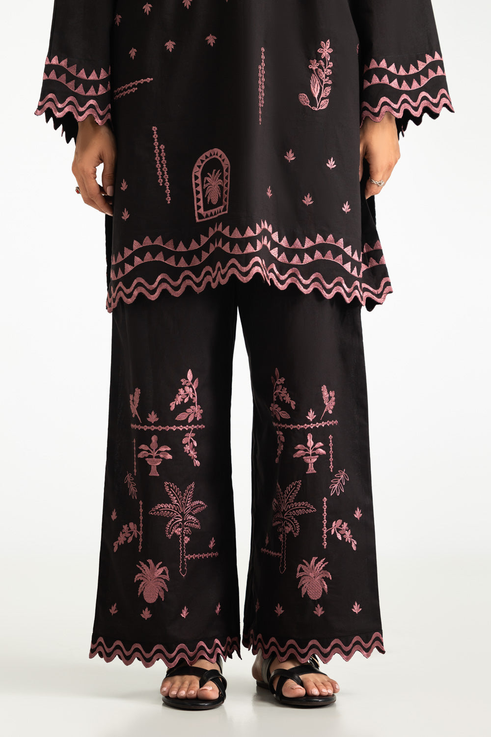 Cambric Embroidered Co-Ord Set