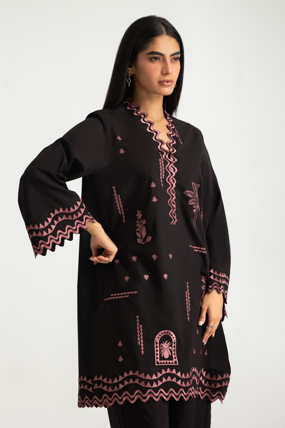 Cambric Embroidered Co-Ord Set