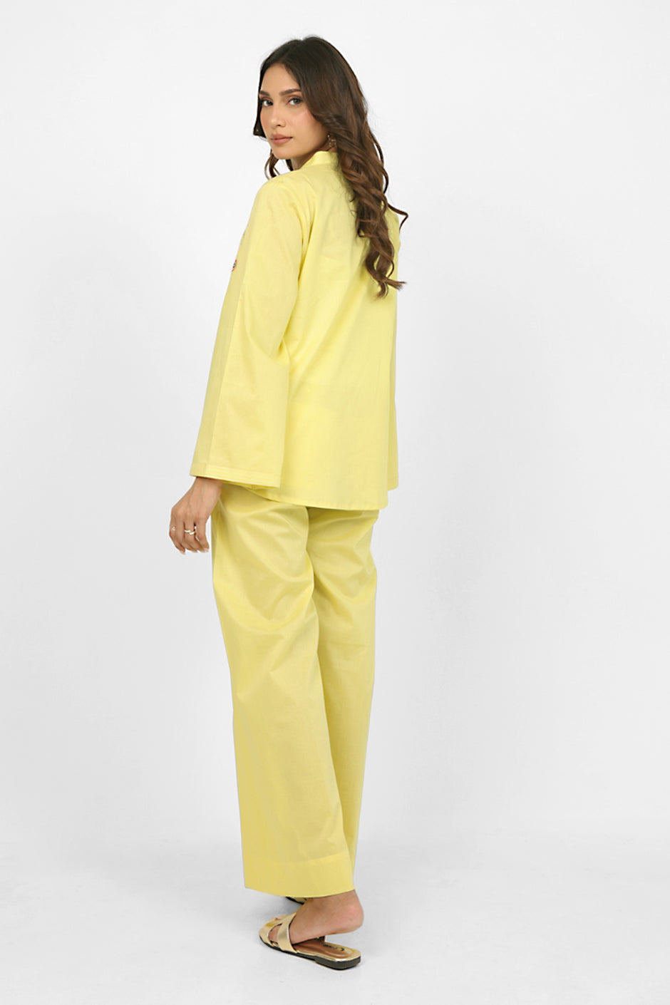 Cambric Embroidered Co-Ord Set