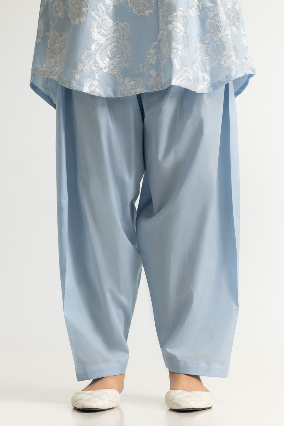 Cambric Embroidered Co-Ord Set
