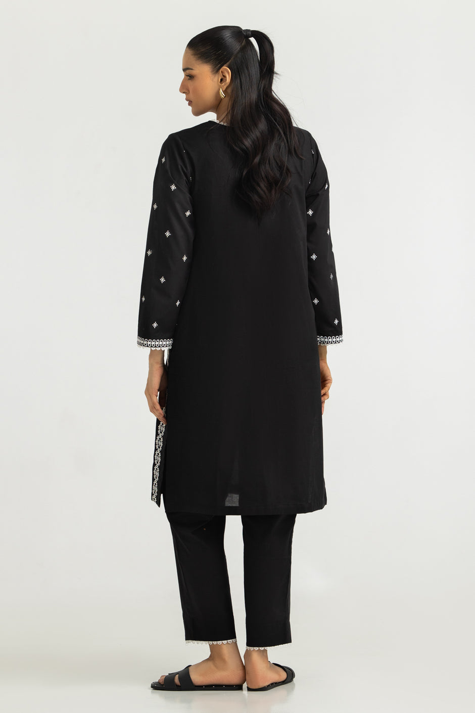 Cambric Embroidered Co-Ord Set