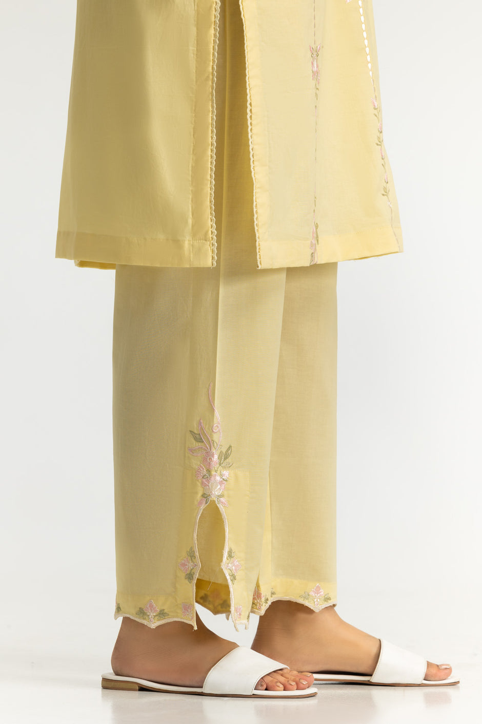 Cambric Embroidered Co-Ord Set